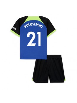 Tottenham Hotspur Dejan Kulusevski #21 Auswärts Trikotsatz für Kinder 2022-23 Kurzarm (+ Kurze Hosen)